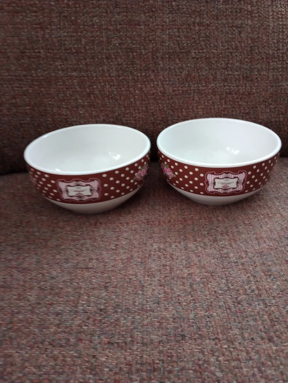 Trisa Polka Dots And Chocolate Dessert/ Ice Cream Bowls- Set of 2